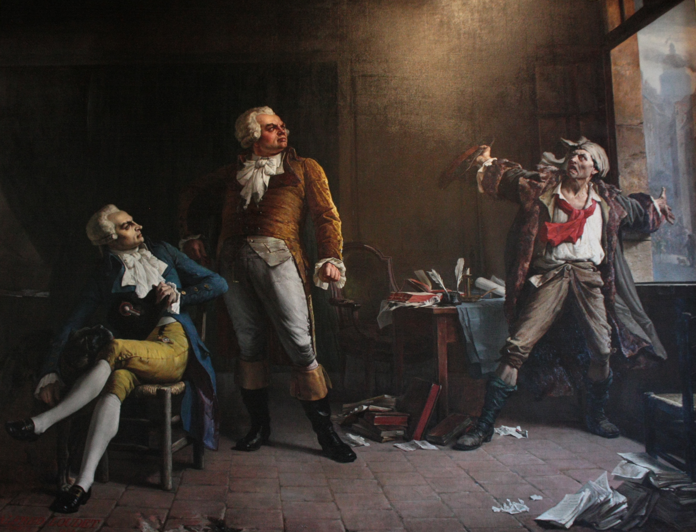 Alfred Loudet. Robespierre, Danton et Marat, musée de la Révolution française, 1882. © Wikicommons